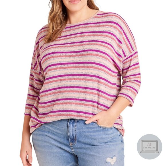 Torrid Womens Top Relaxed Fit Super Soft Plush Dolman Tee Plus Size 2 | 2X - Picture 1 of 12